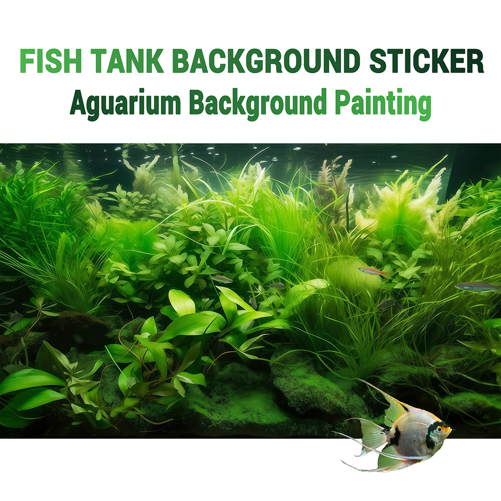 Aquarium Fish Paradise - Water Grass Paradise，Fish tank background painting,