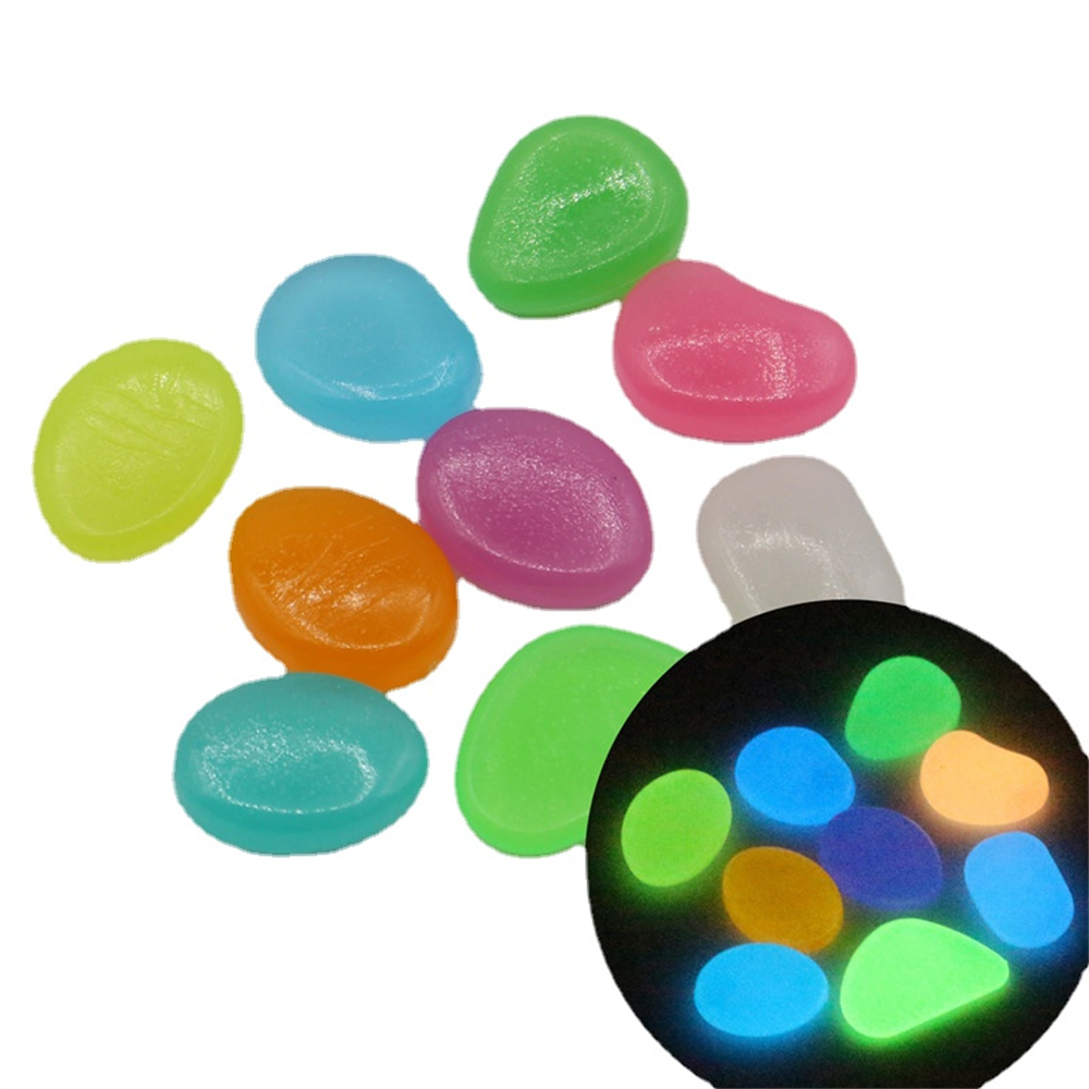 Aquarium Fish Farm - 50pcs Luminous Stone Fluorescent Gravel Pebbles