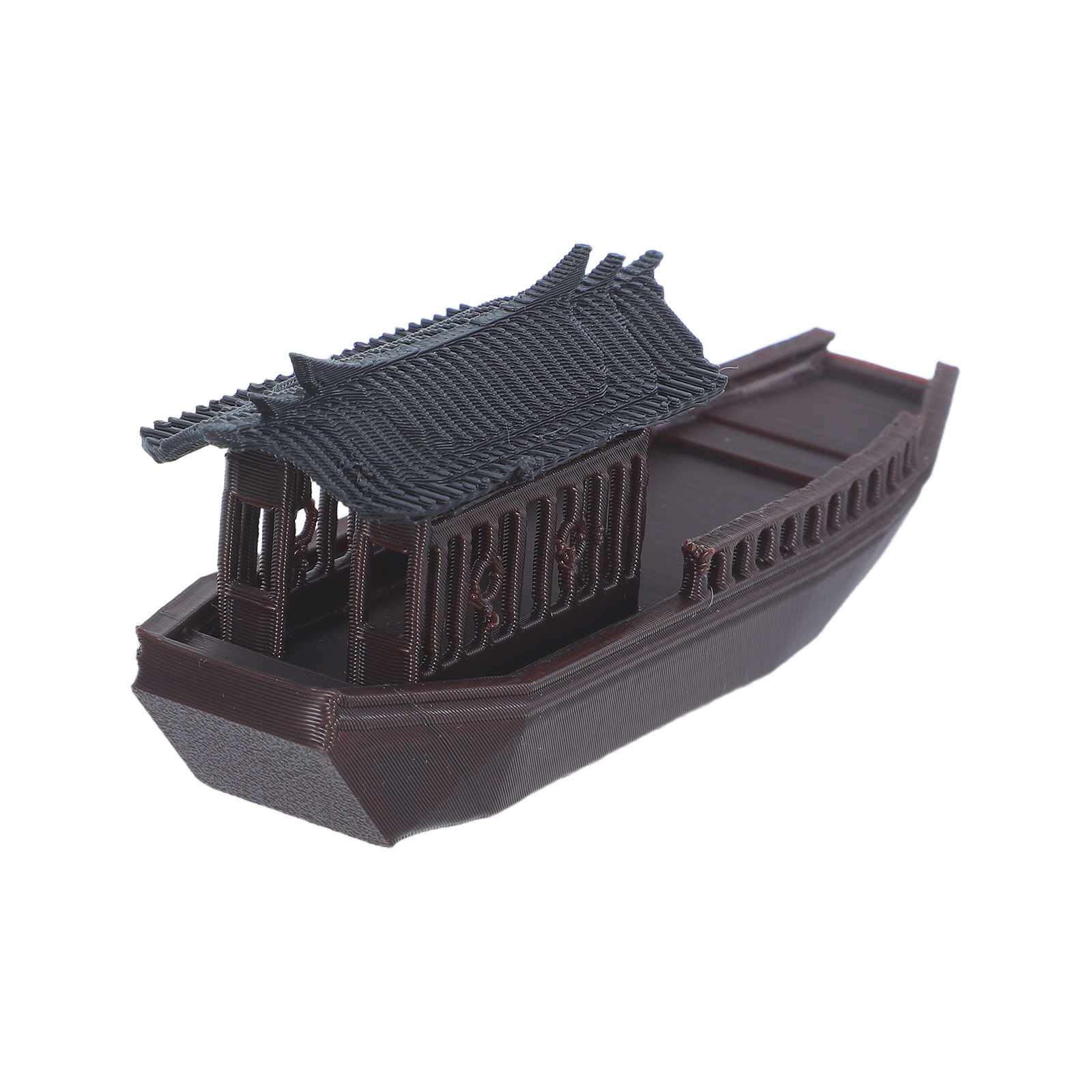 Aquarium Fish Fishing - Miniature Chinese Fishing Boat Vintage Floating