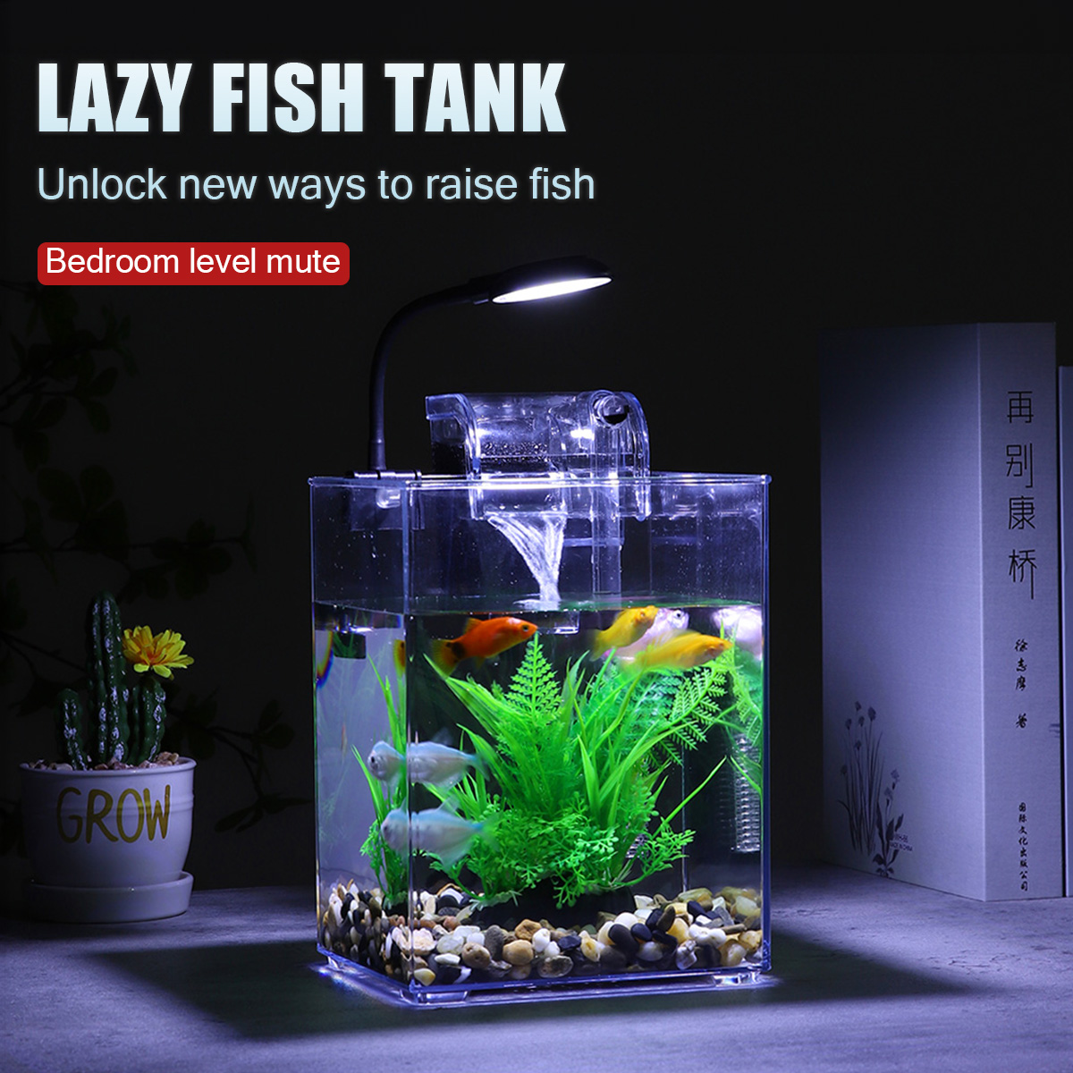 Aquarium Fish For Beginners - USB Desktop Fish Tank Set-Easy To