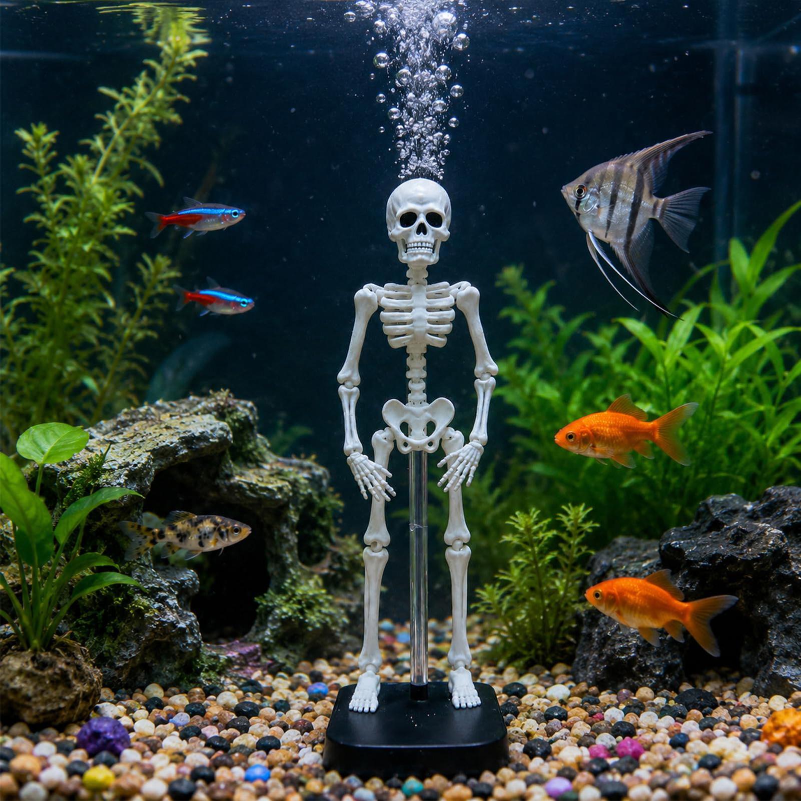Aquarium Skeleton Decor Hallow - Aquarium Fish Diseases 评论和价格