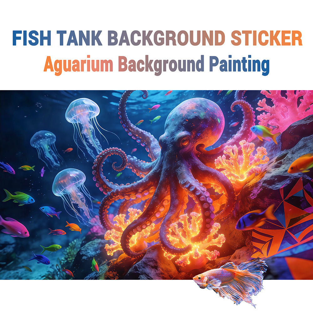 Aquarium Background Sticker,Oc - Aquarium Fish Paradise 评论和价格