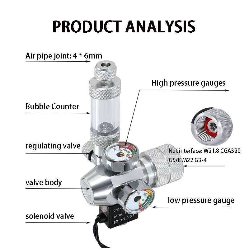 New DIY Aquarium CO2 Regulator - Aquarium Fish For Beginners 评论和价格