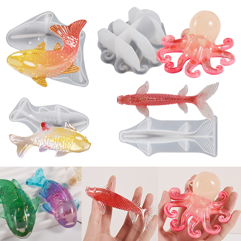 3D Koi Fish Shaped Epoxy Resin - Aquarium Fish Farm 评论和价格
