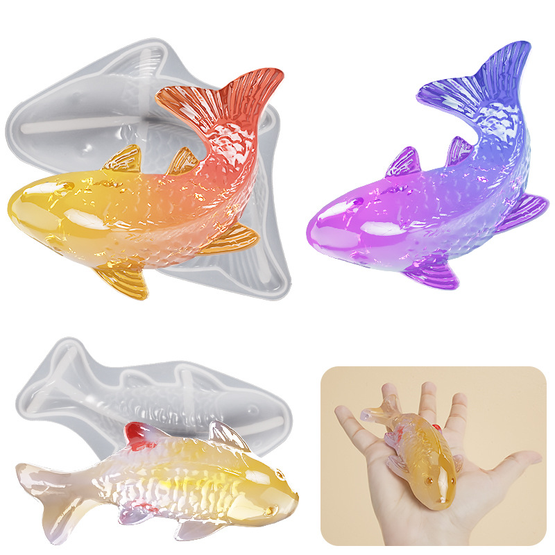 3D Koi Fish Shaped Epoxy Resin - Aquarium Fish Farm 评论和价格