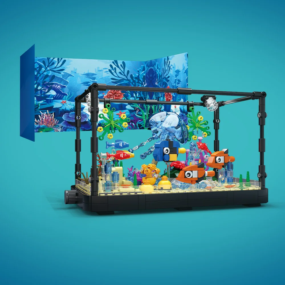 Fish Tank Building Block Set w - Aquarium Fish Farm 评论和价格
