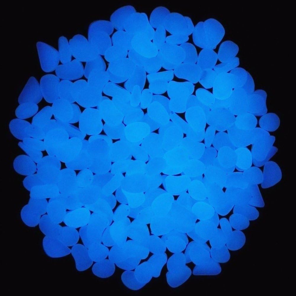 Fish Tank Rocks Glow Blue Pebb - Aquarium Fish Farm 评论和价格