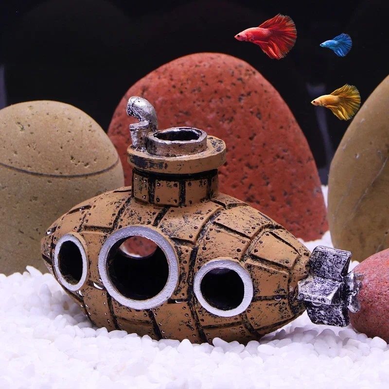 Resin Submarine Ornaments Aqua - Aquarium Fish For Sale Online 评论和价格