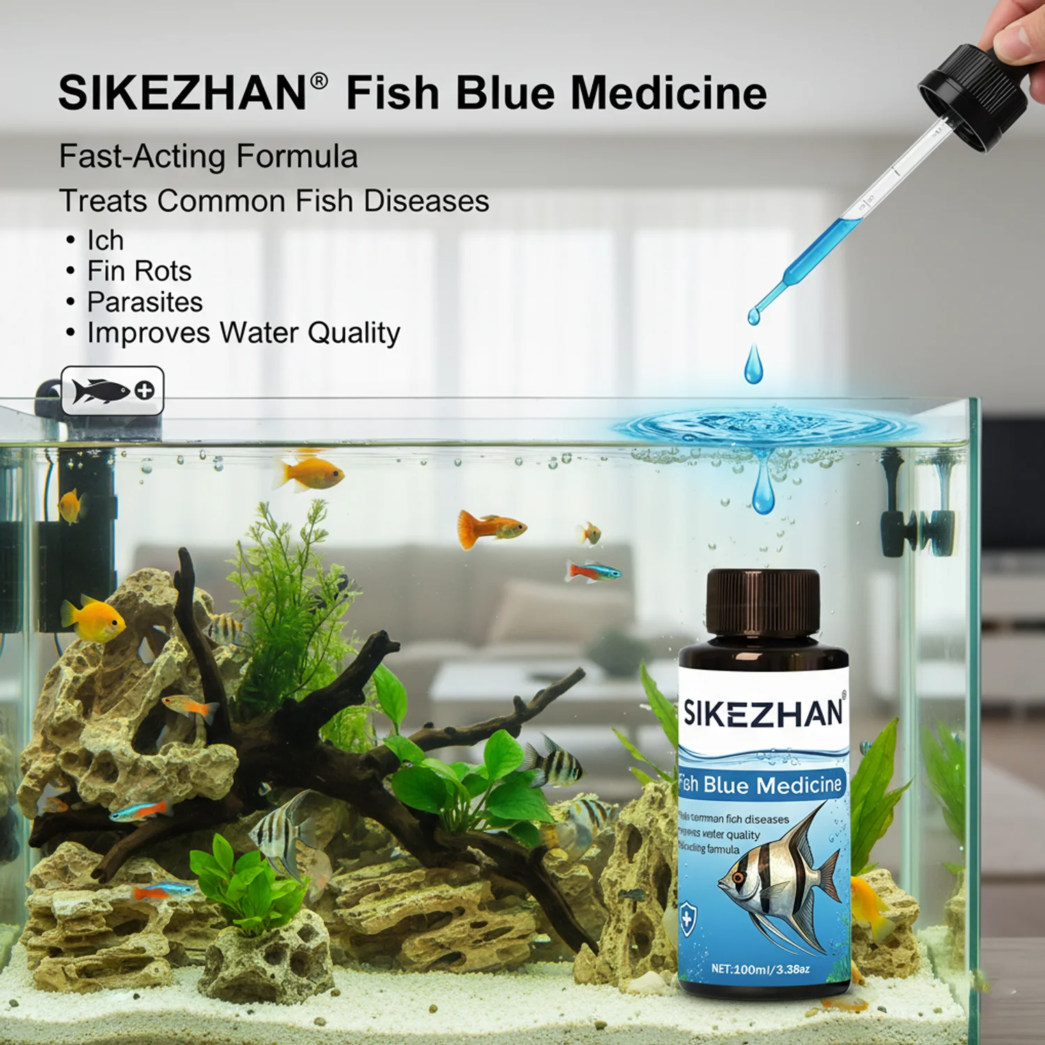500ml Methylene Blue Solution  - Aquarium Fish Diseases 评论和价格