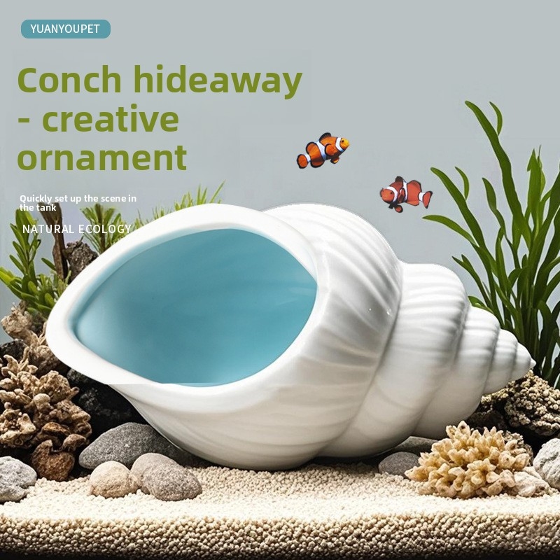Ceramic Fish and Shrimp Hideou - Aquarium Fish Parrot 评论和价格