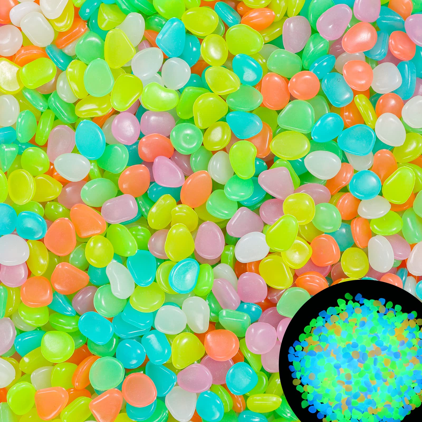 100Pcs Glow in the Dark Garden - Aquarium Fish Farm 评论和价格