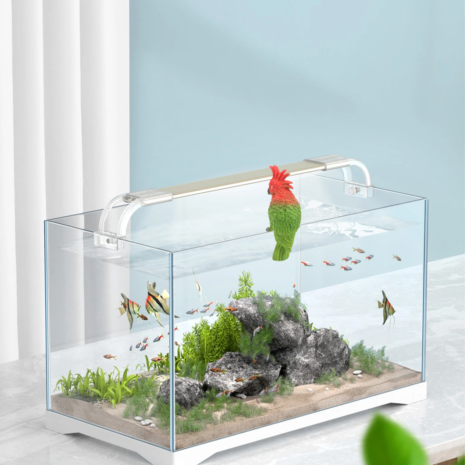Mini Parrot Aquarium Wall Hang - Aquarium Fish Parrot 评论和价格