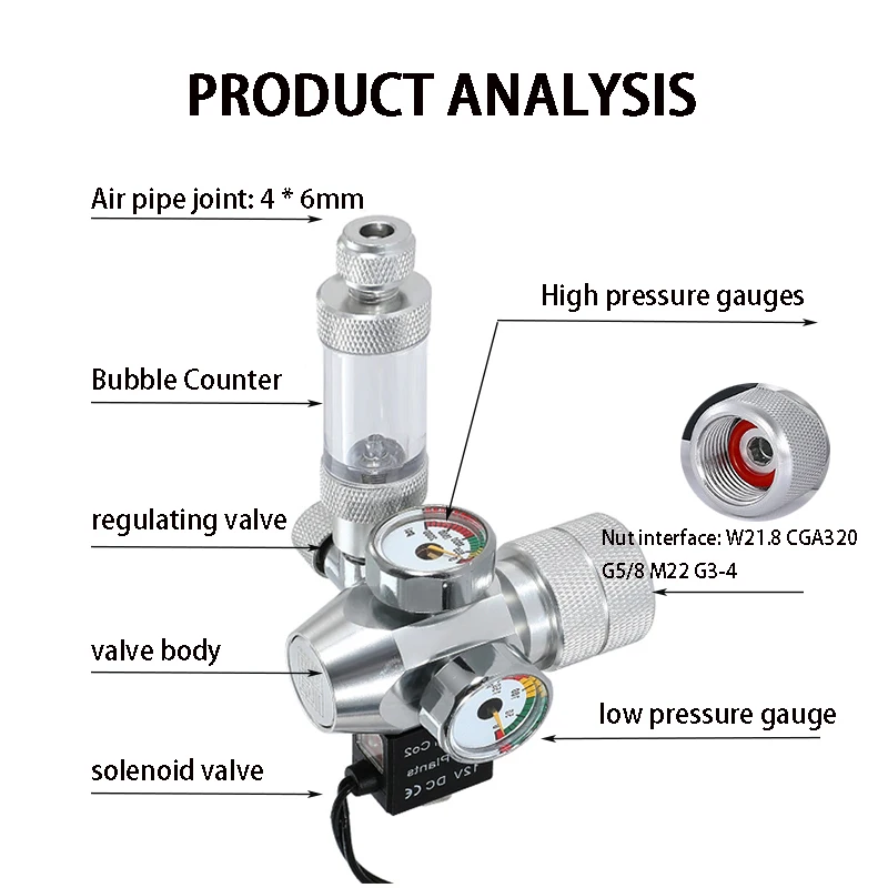 New DIY Aquarium CO2 Regulator - Aquarium Fish For Beginners 评论和价格